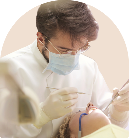 dentist working on patient